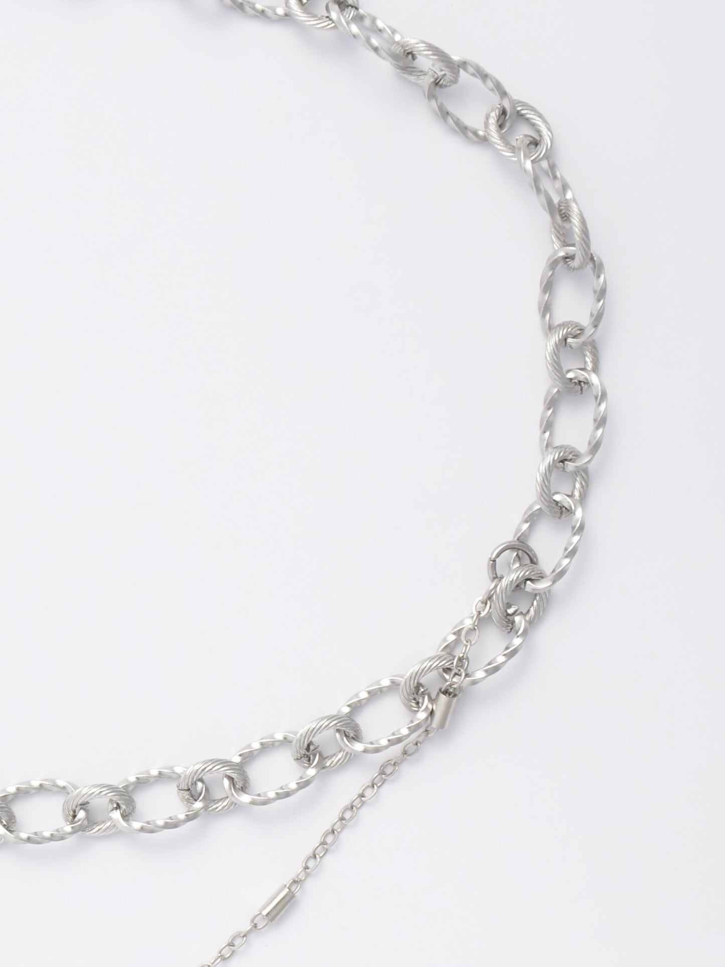 Twisted Paperclip Chain Choker - Direction Set