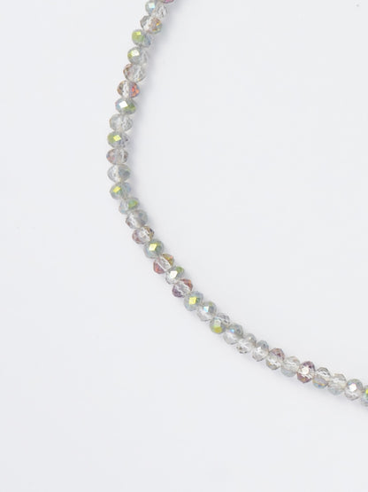 Half Beaded Half Chain Choker – Moon Pendant Necklace