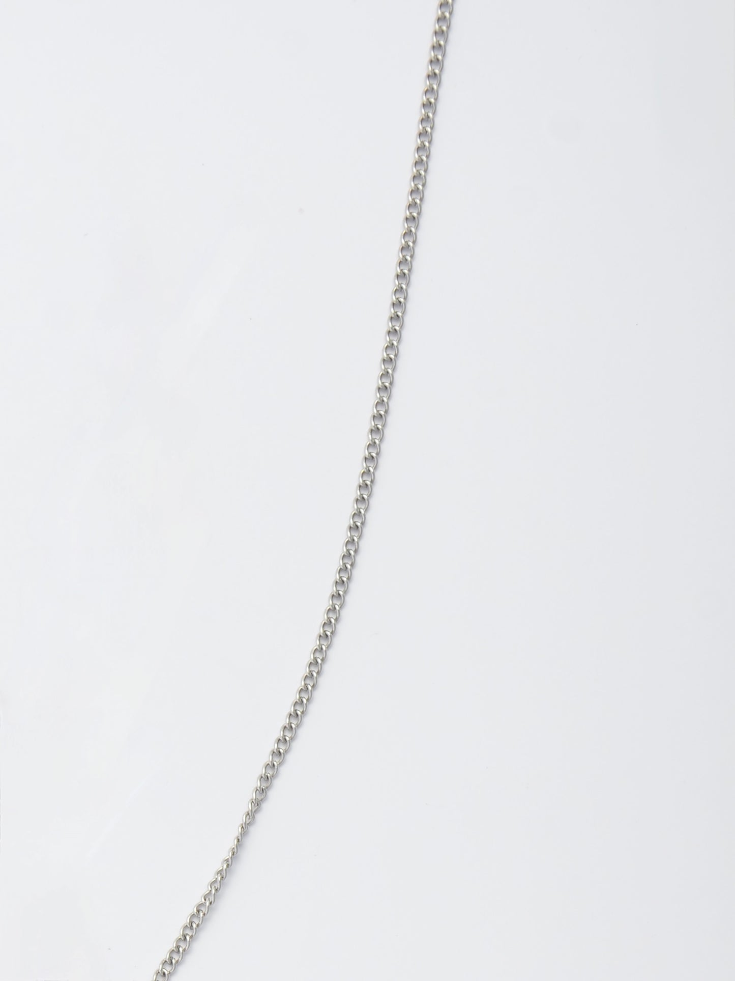 Silver Curb Chain Necklace – Butterfly Stamp Pendant