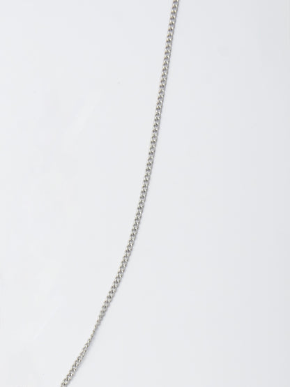 Silver Curb Chain Necklace – Butterfly Stamp Pendant