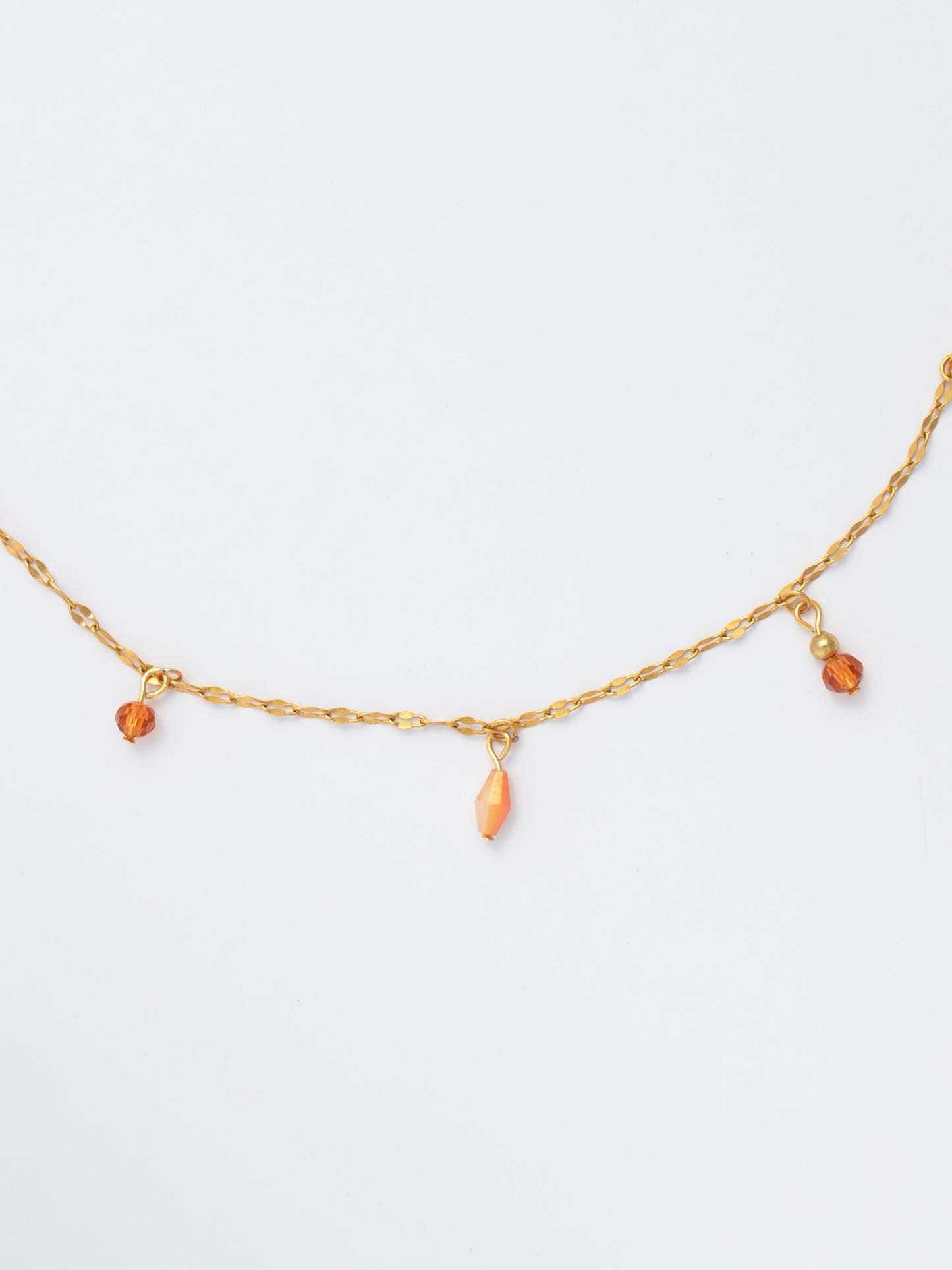Orange Beaded Choker – Sunfall Orbit