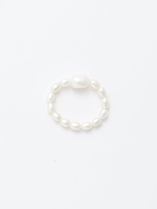Dainty Pearl Ring - Soft Loop