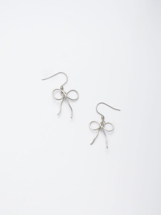 Ribbon Bow Drop Earrings