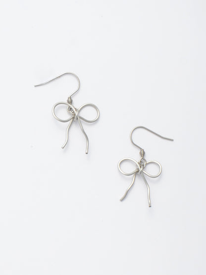 Ribbon Bow Drop Earrings