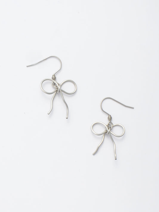 Ribbon Bow Drop Earrings