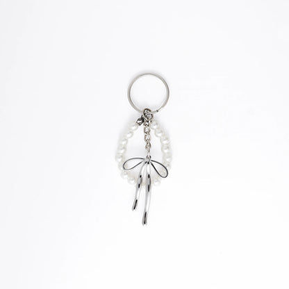 Keychain with a bow design on a white background