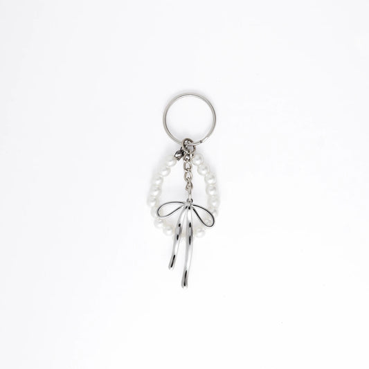 Keychain with a bow design on a white background